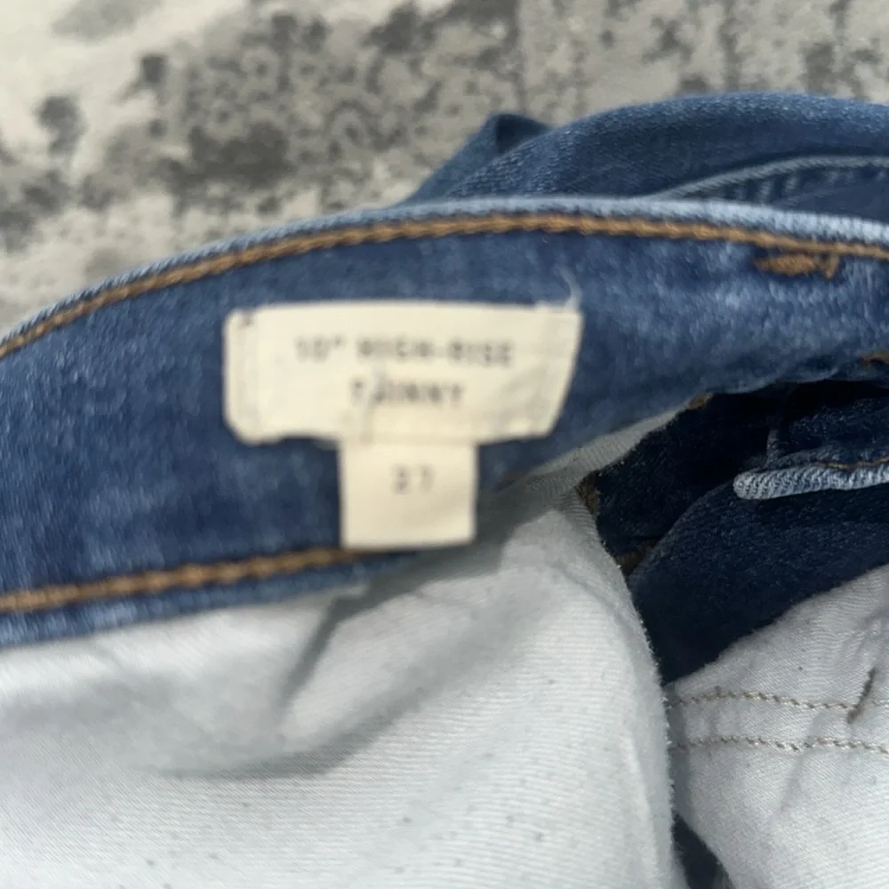 Madewell Women's high rise buttonbfly Skinny Jeans in Deep Blue